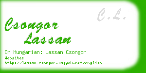 csongor lassan business card